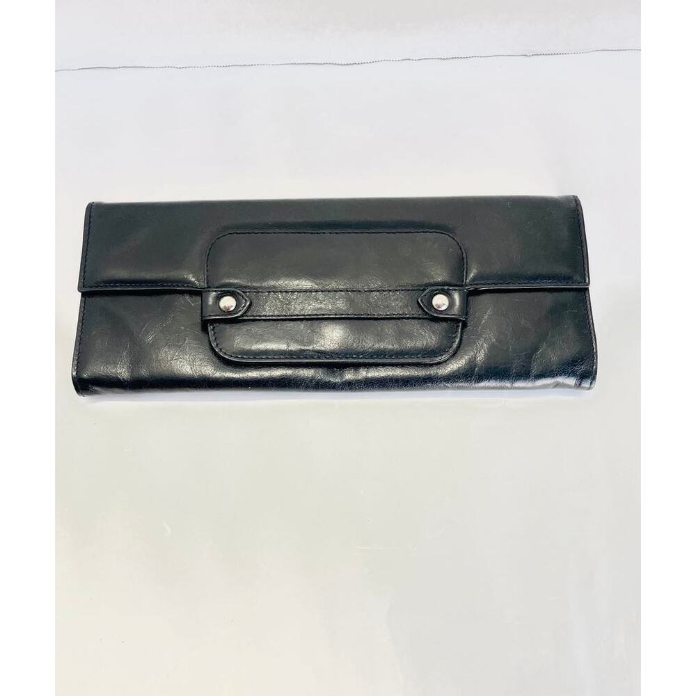 Vintage Nordstrom Leather Clutch Pocketbook Made in Italy